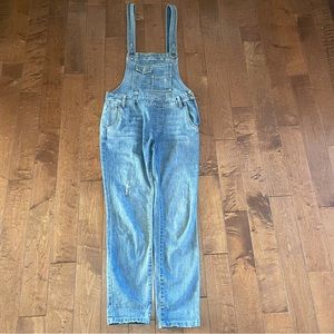 Free People Women’s Denim Jean Overalls, Size 25, Distressed